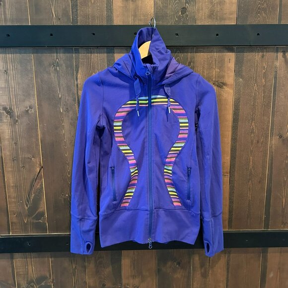 Lululemon Rainbow Strip Stride Jacket Women's Size 6 - Picture 1 of 9